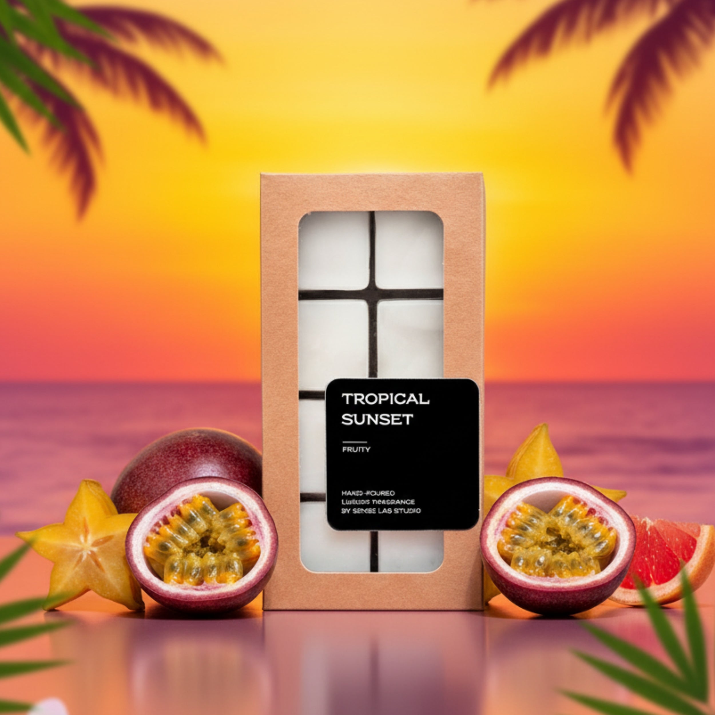 Tropical Sunset - קוביות שעווה מפיצות ריח wax melts sense lab studio