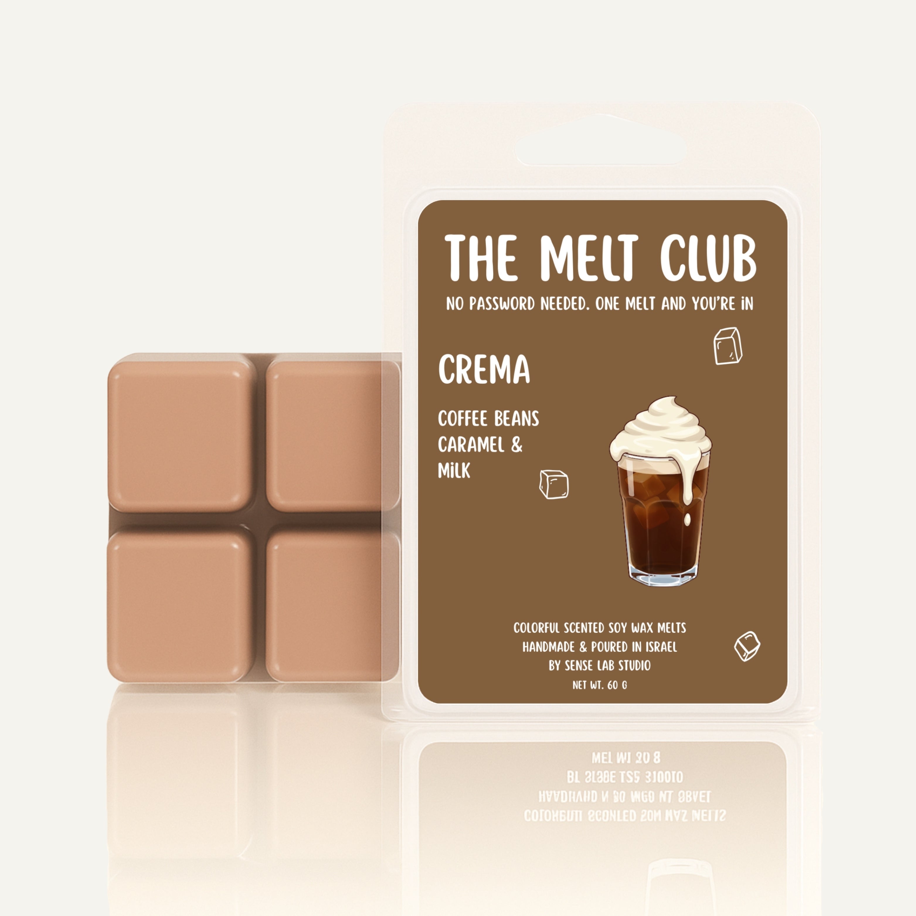 CREMA - קוביות שעווה ריחניות וצבעוניות למבער בניחוח קפה וניל