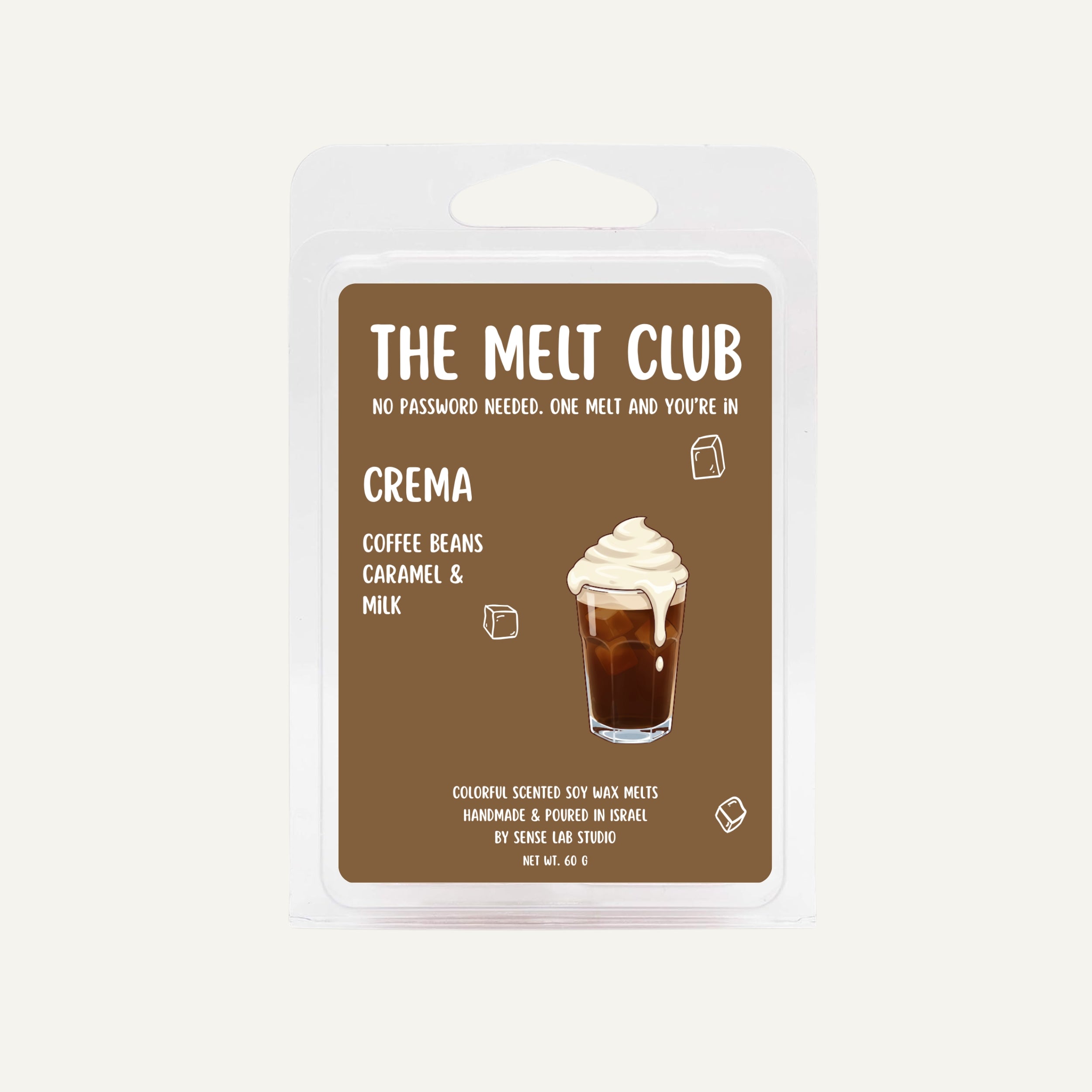 CREMA - קוביות שעווה ריחניות וצבעוניות למבער בניחוח קפה וניל