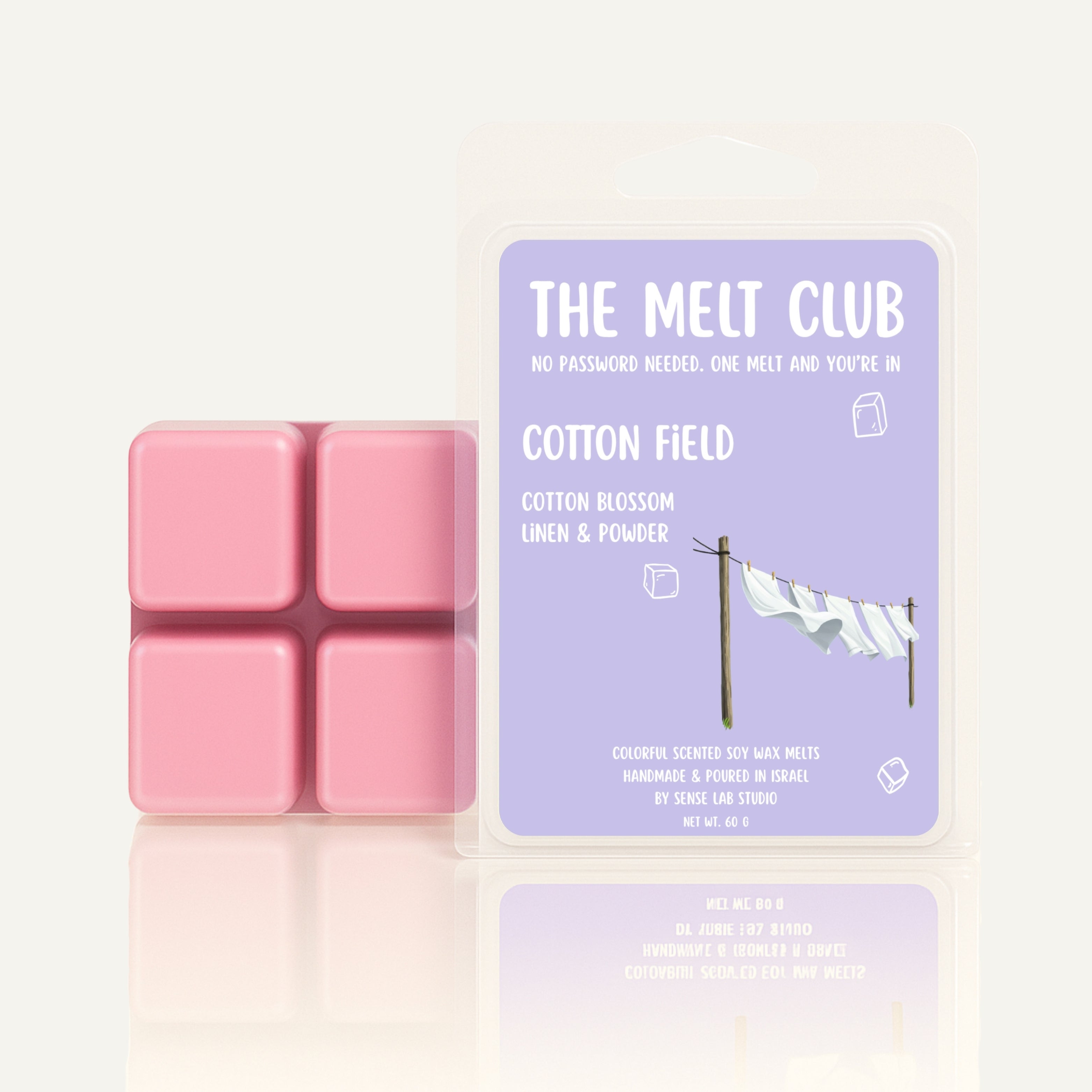 Cotton Field - קוביות שעווה ריחניות וצבעוניות למבער בניחוח כותנה