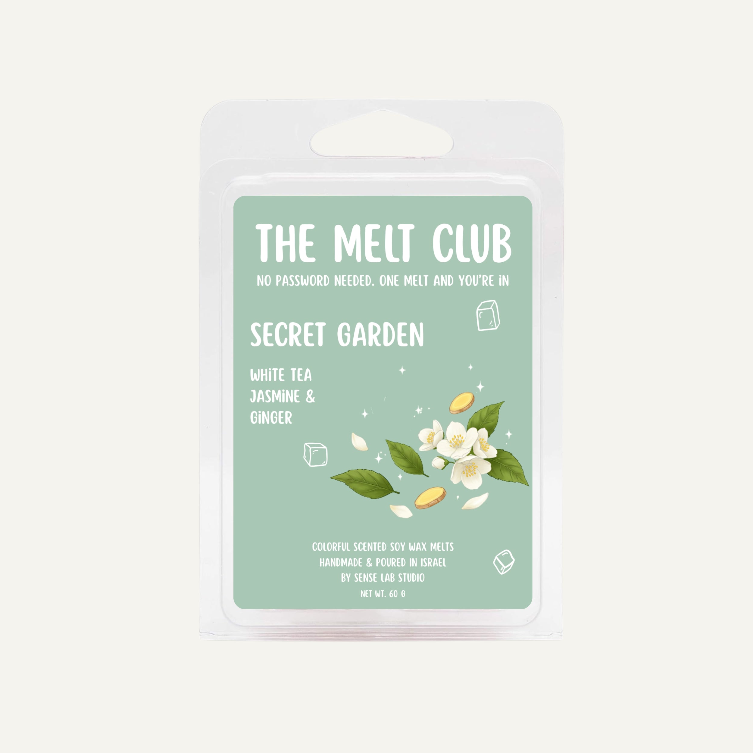 Secret Garden - קוביות שעווה ריחניות וצבעוניות למבער בניחוח תה לבן וג&