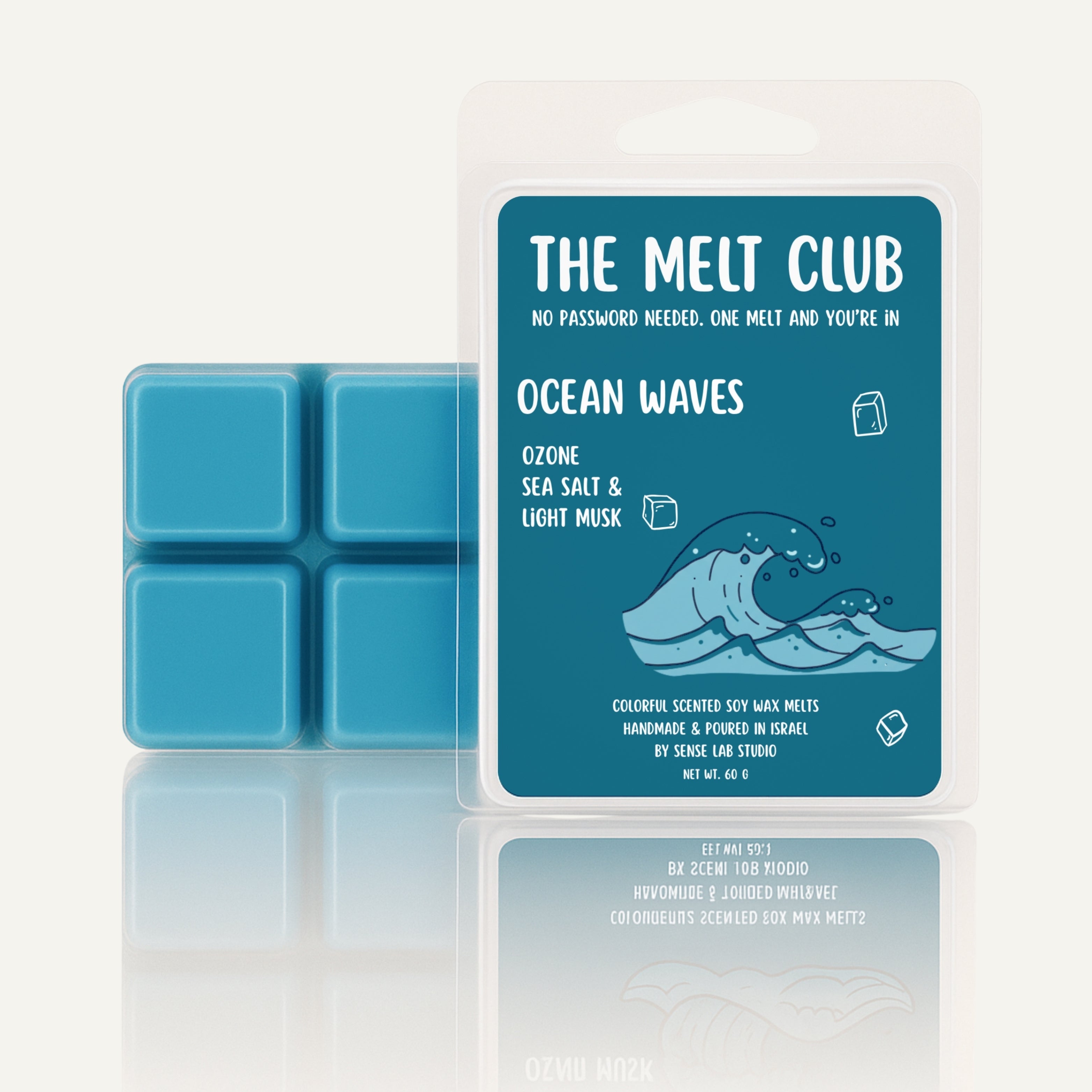 Ocean Waves - קוביות שעווה ריחניות וצבעוניות למבער בניחוח ימי