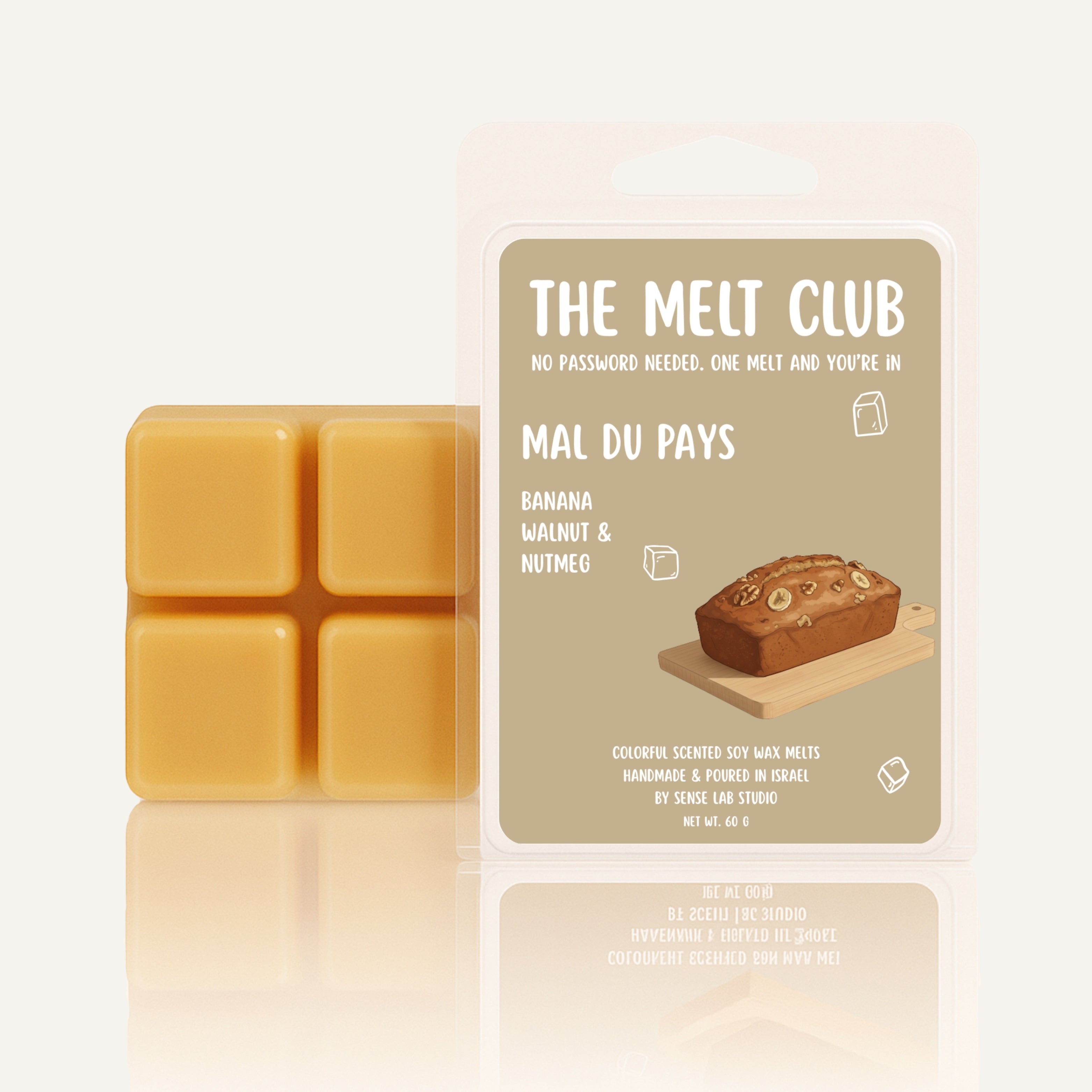 Mal Du Pays - קוביות שעווה ריחניות וצבעוניות למבער בניחוח לחם בננה