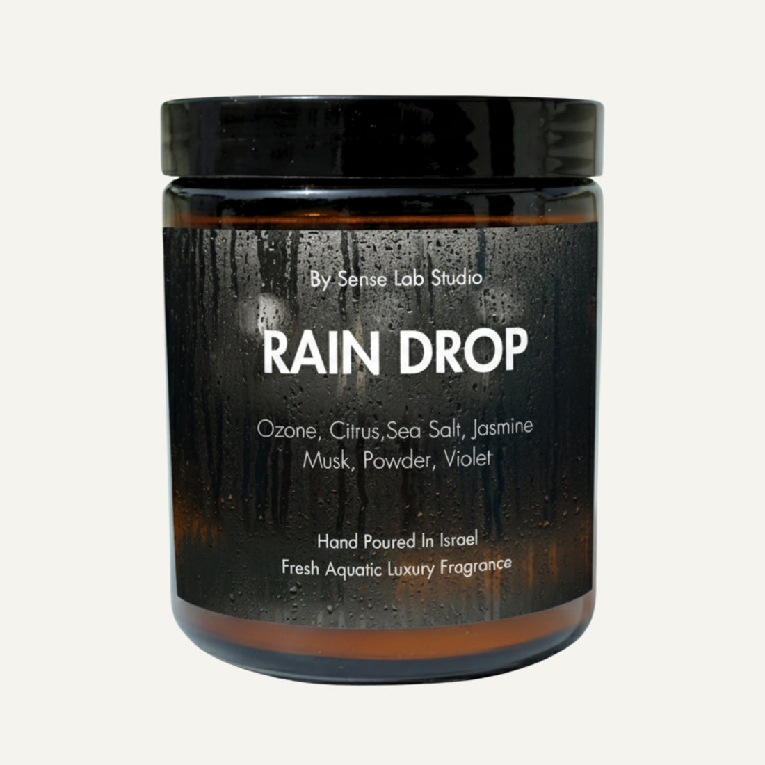 RAIN DROP - נר ריחני איכותי בניחוח חורפי | 100% שעוות סויה