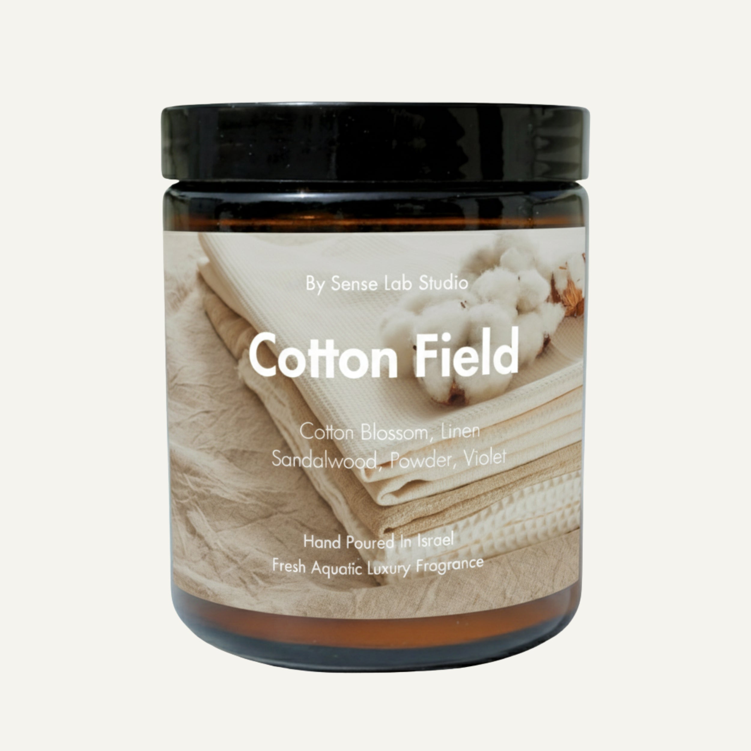 COTTON FIELD - נר ריחני איכותי בניחוח כותנה | 100% שעוות סויה