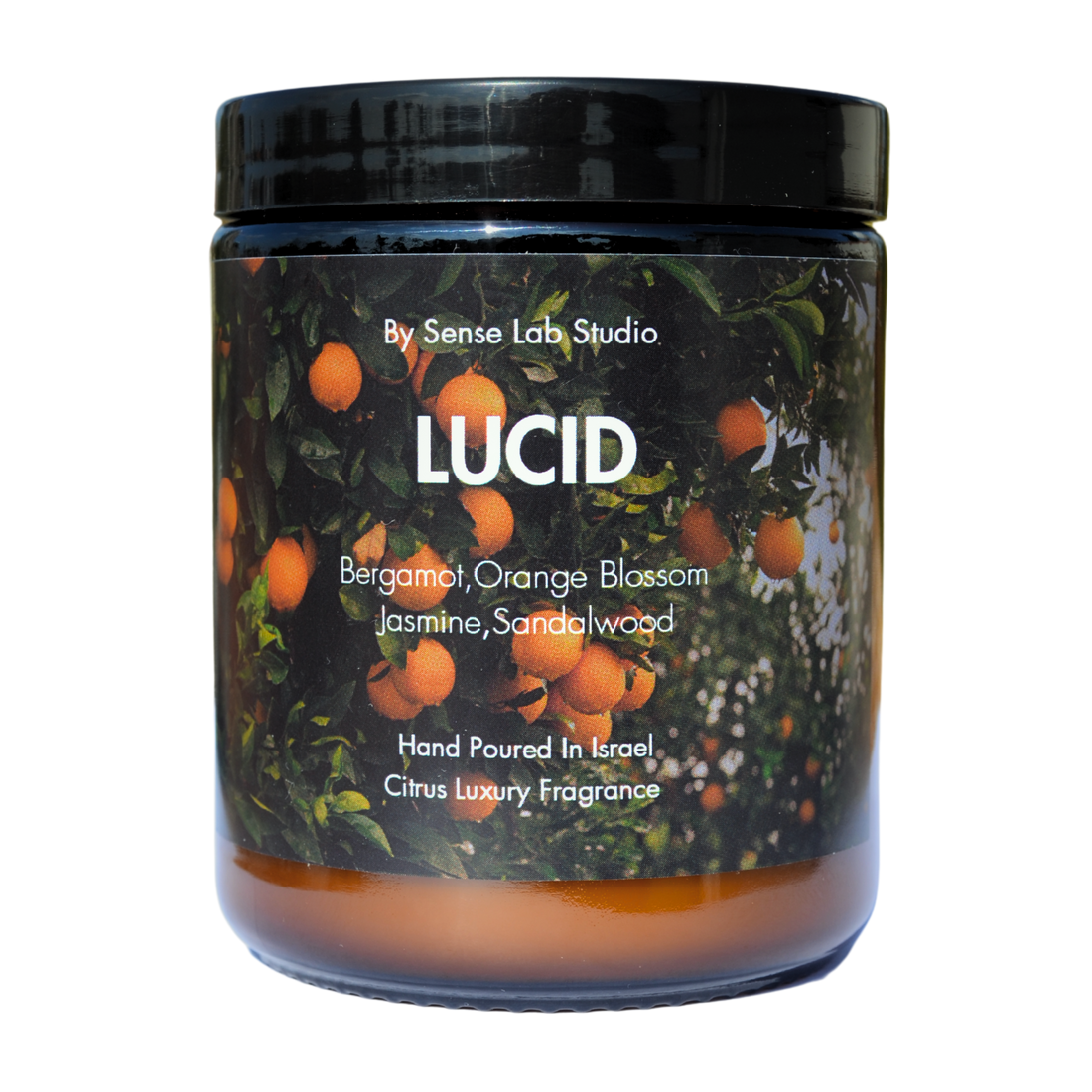 LUCID- נר ריחני איכותי בניחוח פריחת התפוז