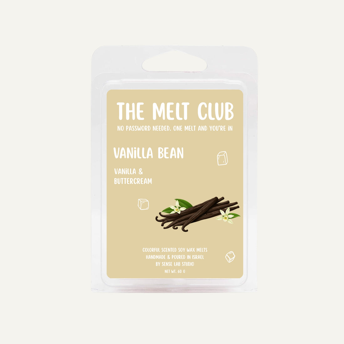 Vanilla Bean- קוביות שעווה צבעוניות בניחוח וניל חמאתי