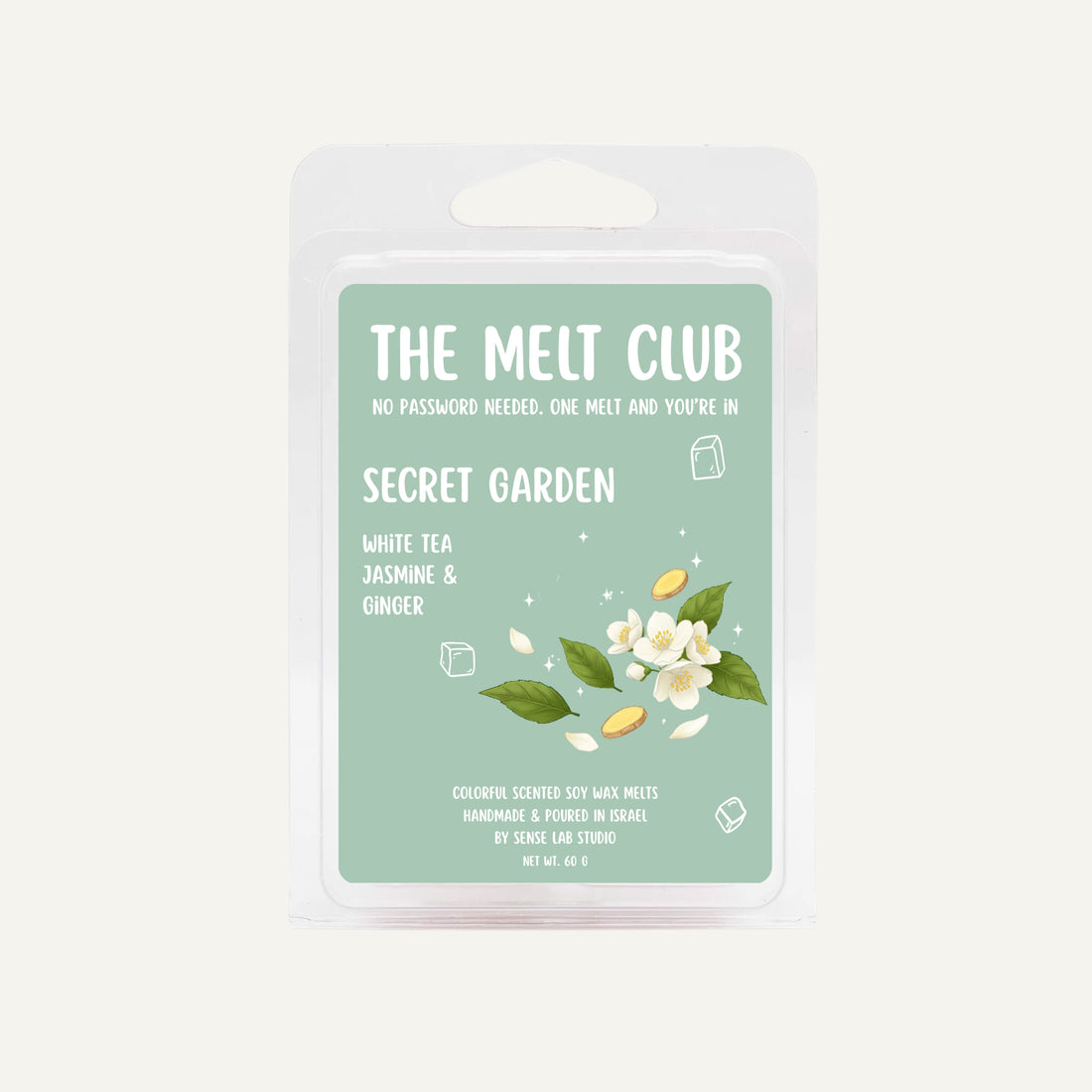 Secret Garden - קוביות שעווה צבעוניות בניחוח תה לבן וג&