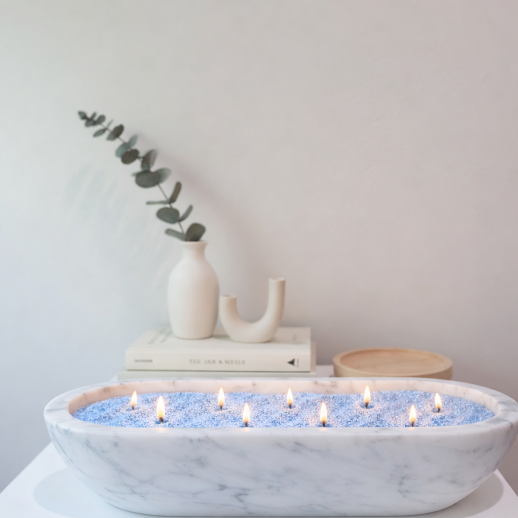 פניני שעווה בצבע תכלת