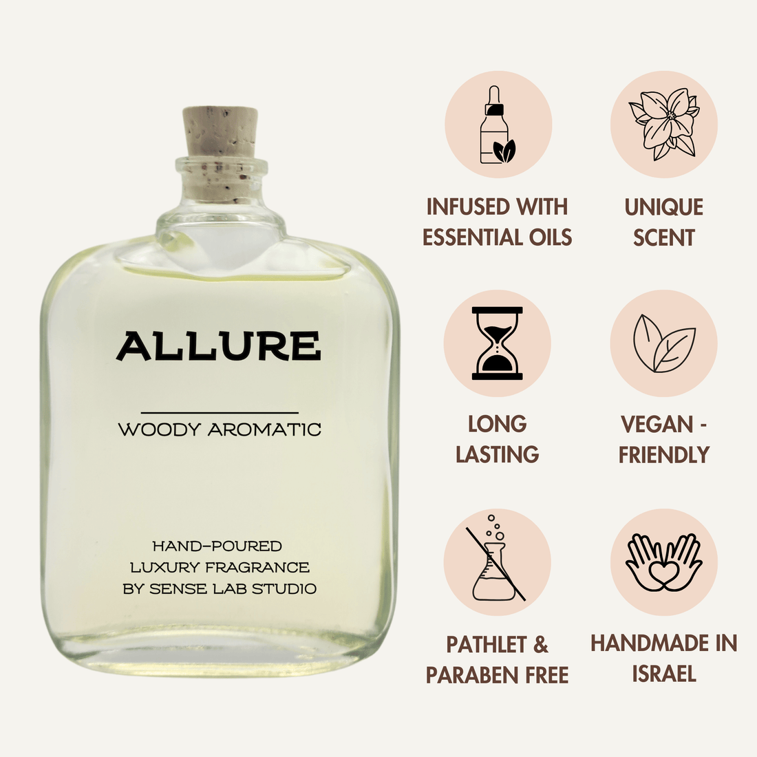 Allure - מפיץ ריח (דיפיוזר) Reed Diffusers sense lab studio