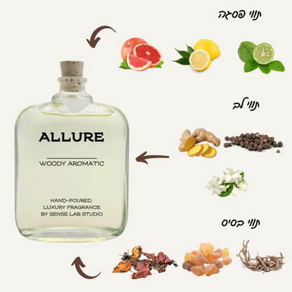 Allure - מפיץ ריח (דיפיוזר) Reed Diffusers sense lab studio