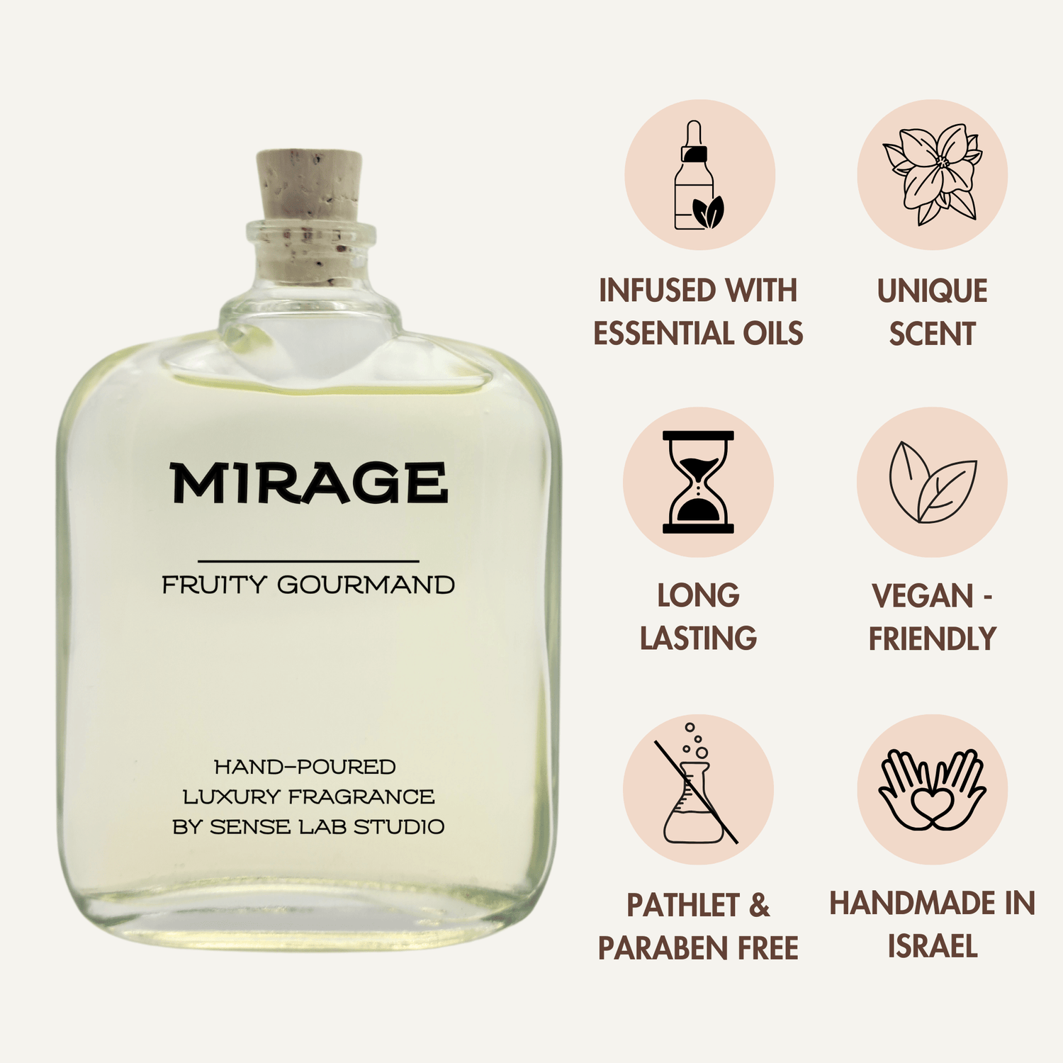 Mirage - מפיץ ריח (דיפיוזר) Reed Diffusers sense lab studio