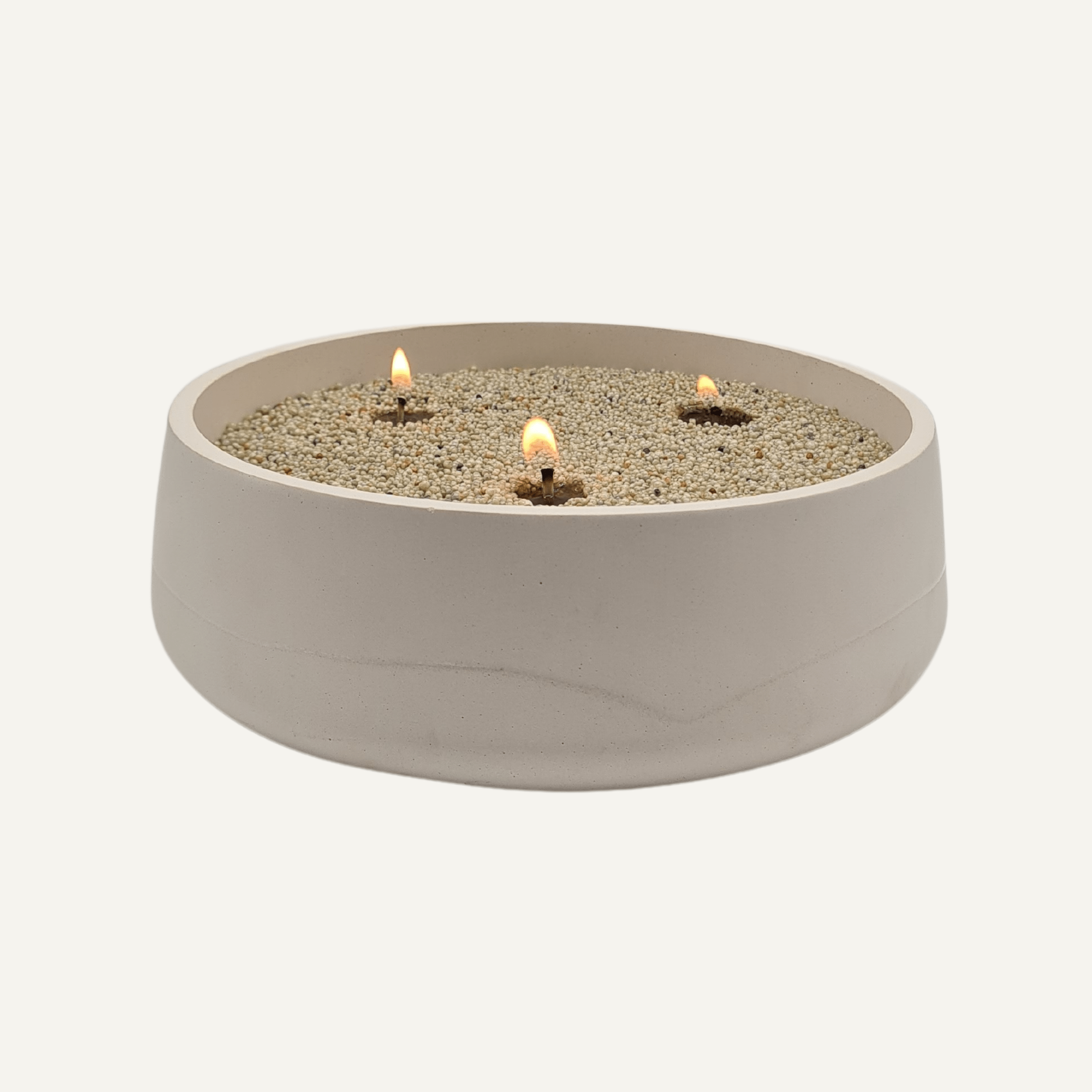 Stonewashed- פניני שעווה בגוון אבן גיר scnted candle sense lab studio